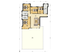 高铁新干线 4室1厅 南 北-涿州高铁新干线户型图