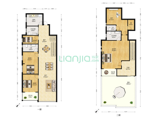 海涛居 5室2厅4卫 231平方