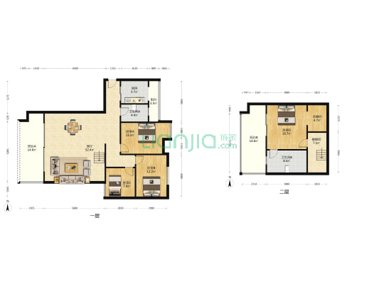 康和春晓 4室1厅2卫 134平方
