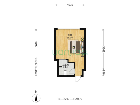 科华天成 1室0厅1卫 42平方
