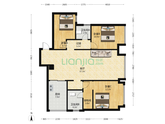 高投ICON和郡 3室1厅2卫 119平方