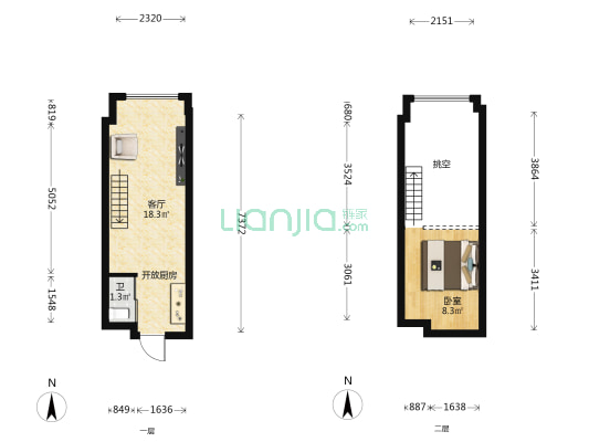 沃华W广场 1室1厅1卫 31平方