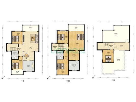 武侯庭园 6室1厅3卫 225平方