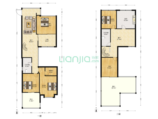 舜江花园 5室2厅2卫 170平方