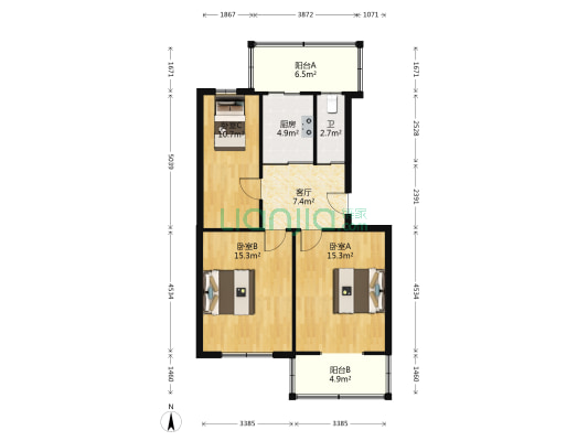 东电小区 3室1厅1卫 82平方