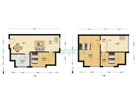 未来湾逸憬 3室1厅1卫 82平方