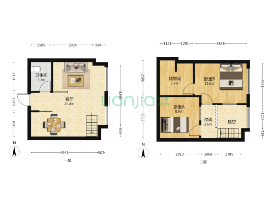 海铂云庭 2室1厅1卫 51平方