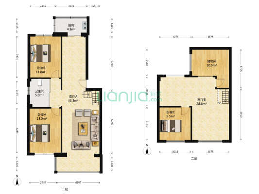 水利小区 3室2厅1卫 104平方