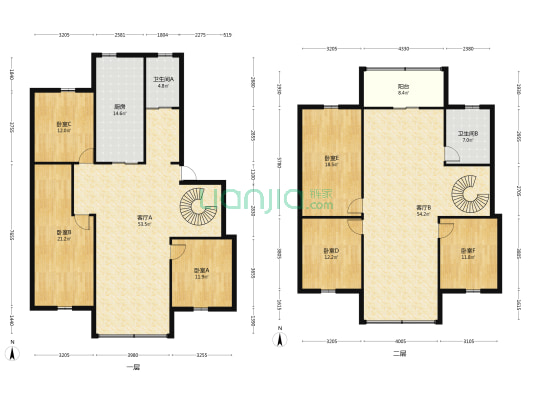 柏子桥小区 6室2厅2卫 260平方