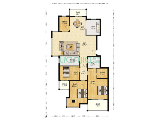嘉善子胥苑 3室2厅2卫 152平方
