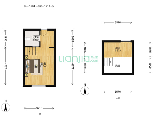 大有文园公寓 1室0厅1卫 40平方