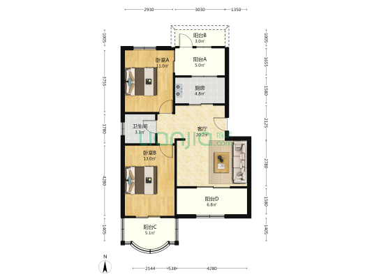国富嘉园  品质小区  看房提前联系-户型图