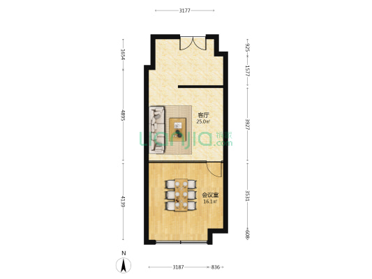 虹桥世界中心 1室1厅0卫 71平方