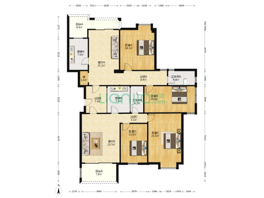 云熙雅苑 4室2厅2卫 187平方
