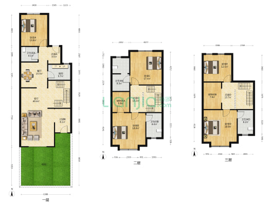 成鑫佳园 5室2厅4卫 253平方
