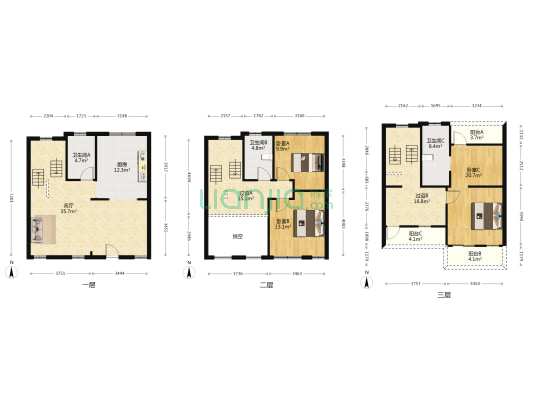 莱茵半岛 3室1厅3卫 219平方