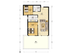 鸿坤南区，一层带 院，采光好，主卧宽敞，明亮-涿州鸿坤理想湾南区户型图