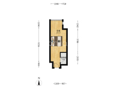 万科朝北一居，租率高，业主诚心出售-涿州万科城际之光户型图
