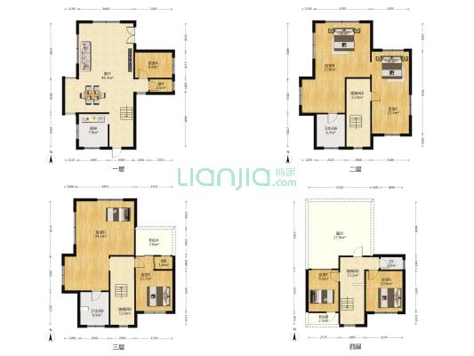 金桂西园 7室1厅3卫 278平方