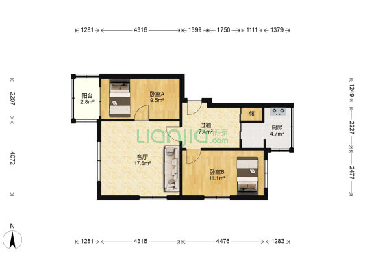 黄金部队家属楼 2室1厅0卫 71平方