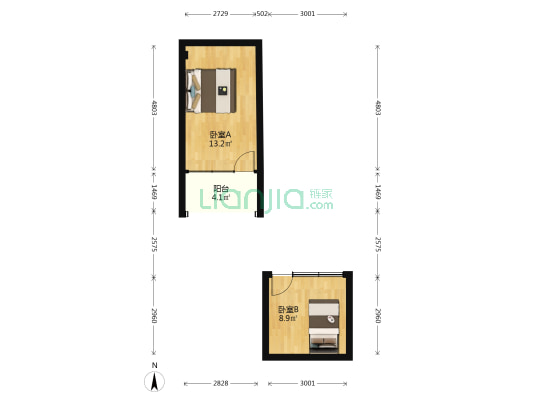横街 2室0厅0卫 27平方