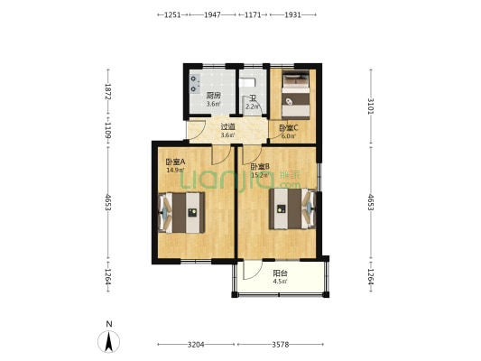 龙泉巷 3室0厅1卫 62平方