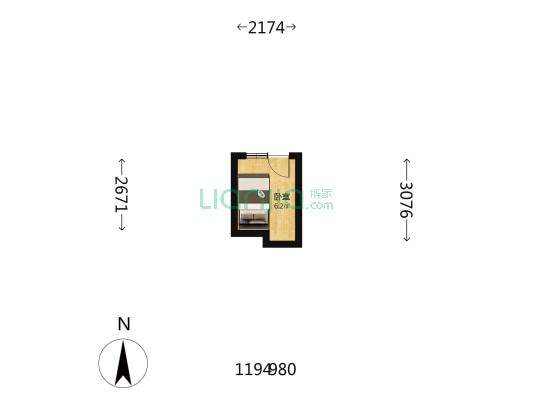 东枪厂胡同 1室0厅0卫 7平方
