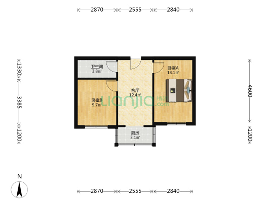 新城南街17号 2室1厅1卫 50平方