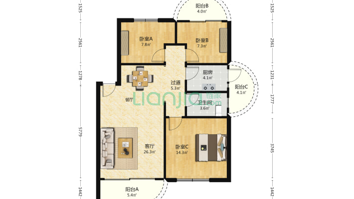明珠花园二手房实景图