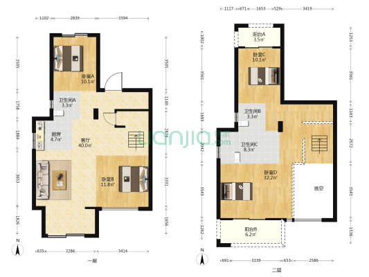 福清融侨园著 4室1厅3卫 163平方