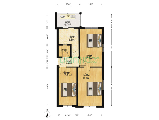 丰荣街 3室1厅0卫 64平方