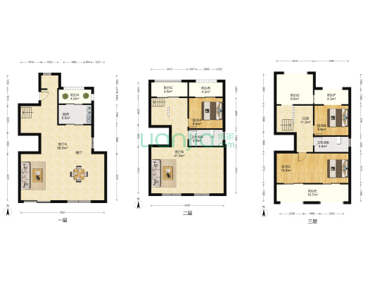 盛和九里香堤二期 3室2厅2卫 234平方