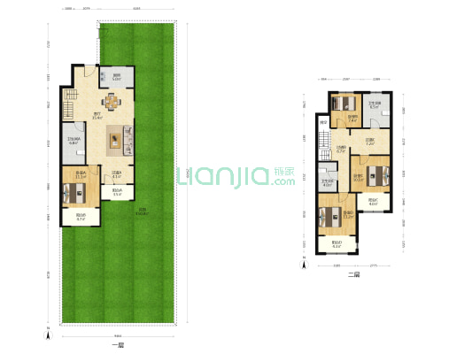 码头商圈下叠带院子边户 毛坯随意装修 有钥匙看房方便-户型图