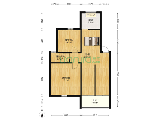 中原佳苑 1室0厅0卫 95平方