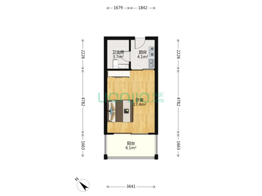 三永银河海湾 1室0厅1卫 39平方