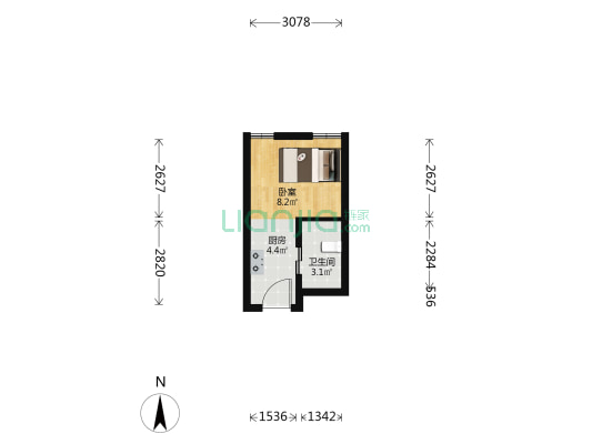 耘林锡东禧苑 1室0厅1卫 27平方
