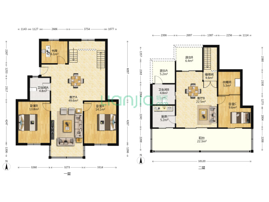 金狮小区 4室2厅2卫 150平方