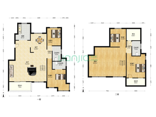 中国长寿城 4室2厅3卫 192平方