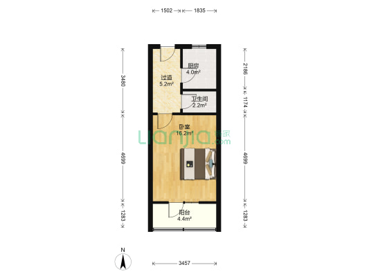 积善里 1室0厅1卫 26平方