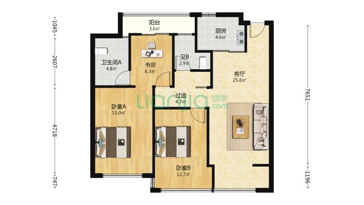 新鸿璀璨里二手房实景图