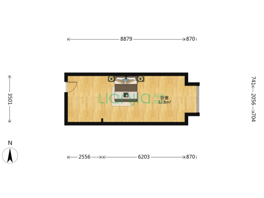合景万景峰 1室0厅0卫 46平方