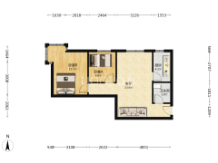 此房是新证，业主包满二过户，精装修，可拎包入住。-涿州翔天万和城户型图