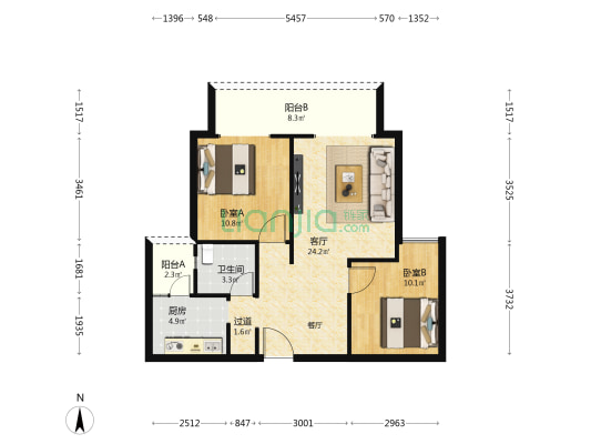通惠苑5期 2室1厅1卫 80平方