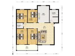 高新区燕赵花园南北通透四居毛坯随意装修-涿州燕赵花园户型图