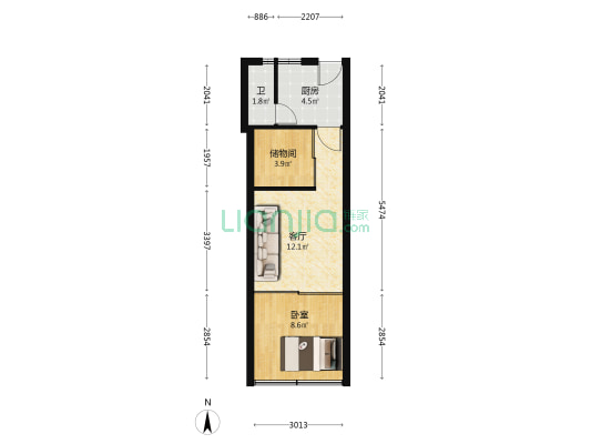 雪花巷小区 1室1厅1卫 37平方