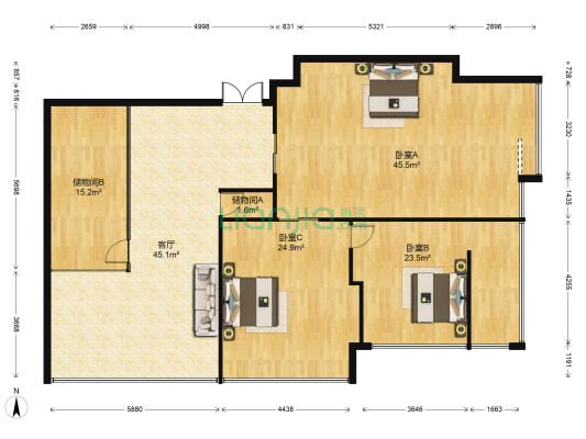 金昌国际金融中心 3室1厅0卫 278平方