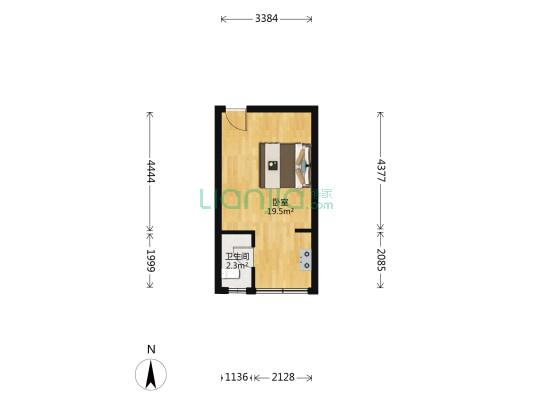 广场路 1室0厅1卫 29平方