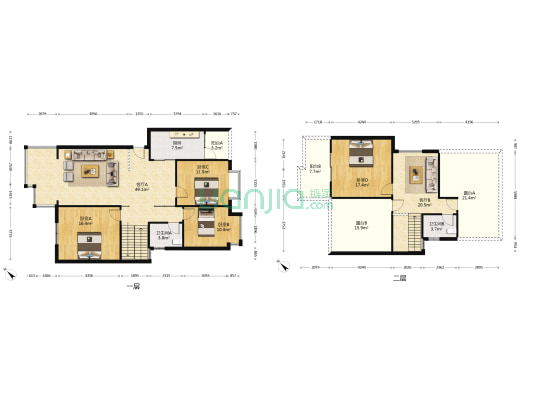 上品国际 4室2厅2卫 170平方