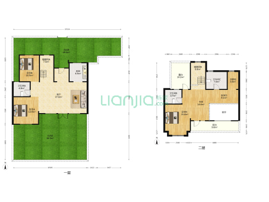 湖光山社 5室1厅3卫 173平方