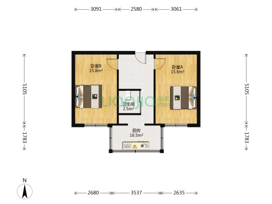 南湖大路6506号 2室0厅1卫 65平方